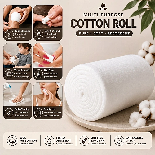 Absorbent Cotton  Wool Roll
