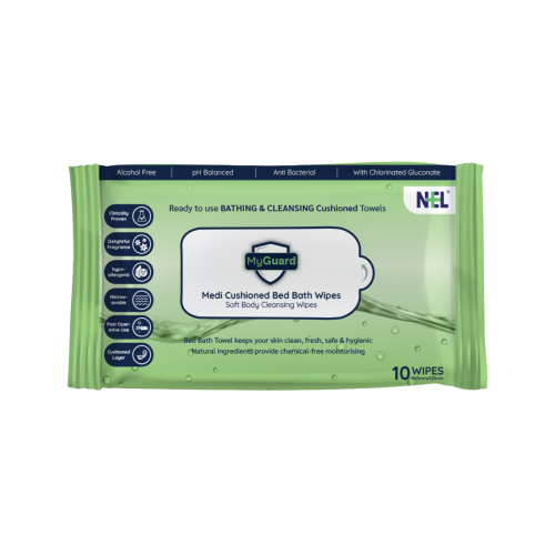 Adult Bed Bath Wipes - MyGuard Personal Care Product